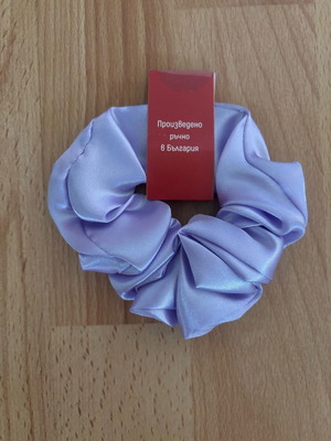 Purple satin hair scrunchie new