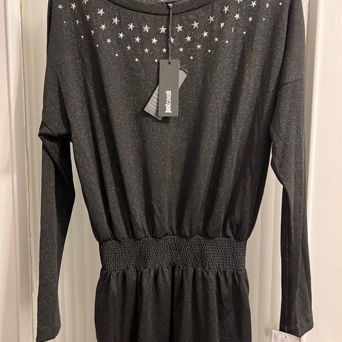 Just Cavalli Black Shiny Elastic Evening Dress Size 36-42