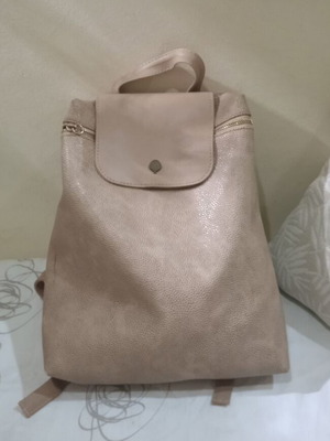 Thiros women's backpack beige, like new, synthetic leather