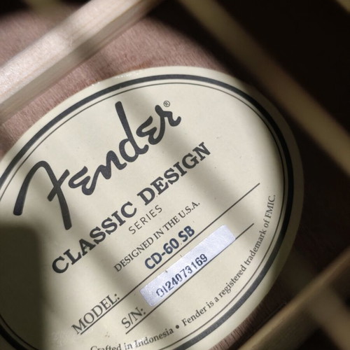 Fender CD-60 Acoustic Guitar like new with case