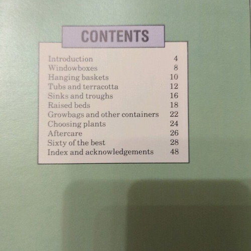 Container Gardening Collins Aura Garden Handbooks like new