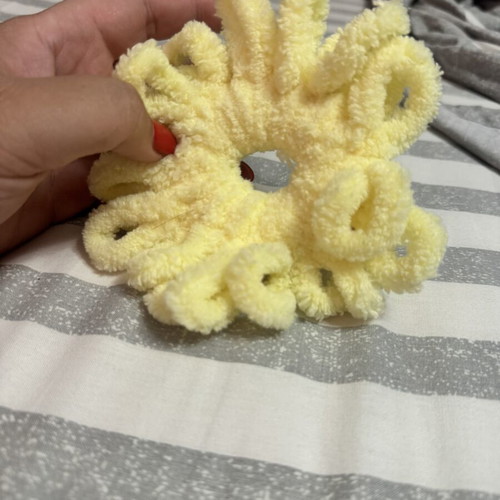 Puffy bag new, handmade yellow