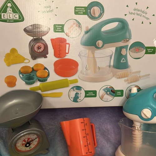 ELC Baking set used, mixer set with missing piece
