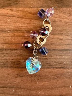 Swarovski silver 925 necklace with colored crystals like new