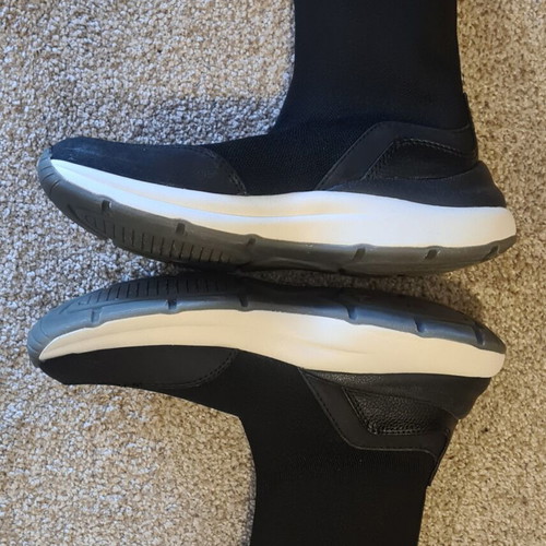 Zara sock boots size 38 like new black and white