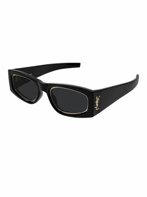 Saint Laurent SL M140 RIM 001 ορθογώνια γυαλιά ηλίου σε μαύρο