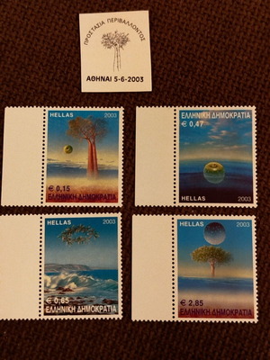 Commemorative stamp series Protection of Environment new, unsealed