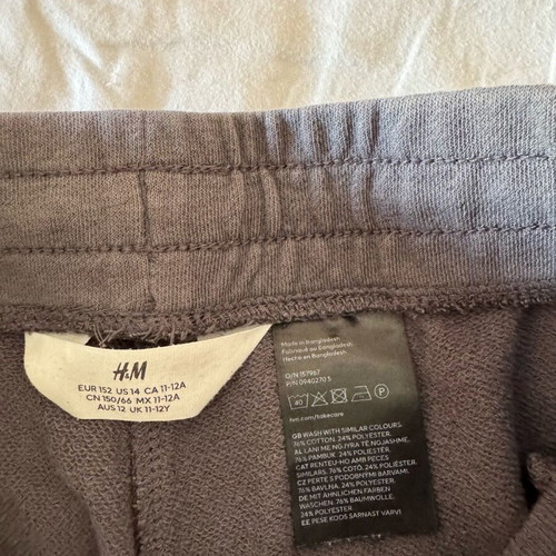 2 Grey H&M Boys' Shorts 11-12 Years Used, One With Tear
