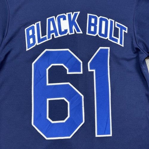 Majestic CoolBase McMaster Lambdas Custom Baseball Jersey Navy Size S used