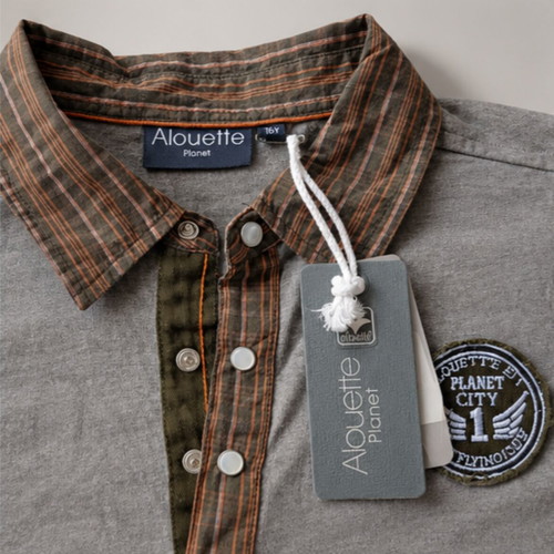 Alouette T-shirt 16y new with tags, grey and beige