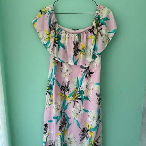 Sisley printed midi dress with floral pattern