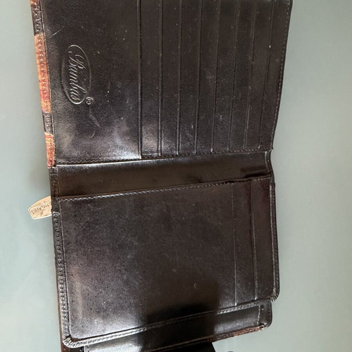 Bambas Art handmade leather wallet like new with Geisha Samurai design