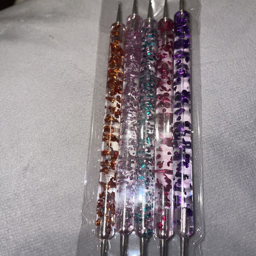 Nail art set with 14 brushes and 5 dotting tools