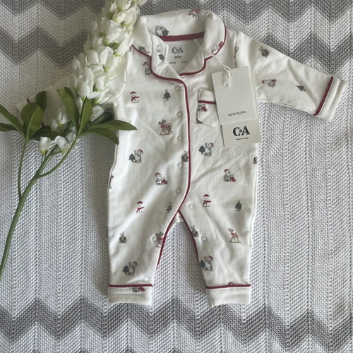 C&A Christmas Baby Romper New Size 50