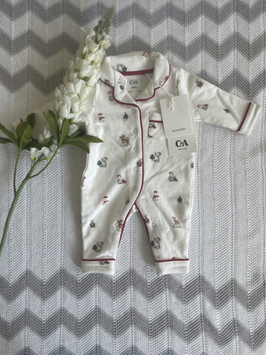 C&A Christmas Baby Romper New Size 50