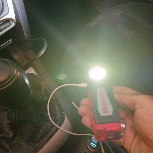 Multifunctional rechargeable flashlight used