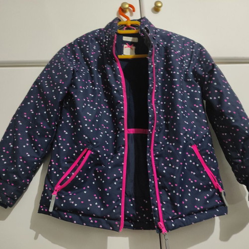 H&M girls' jacket 9-10 years 140 cm like new, blue and pink