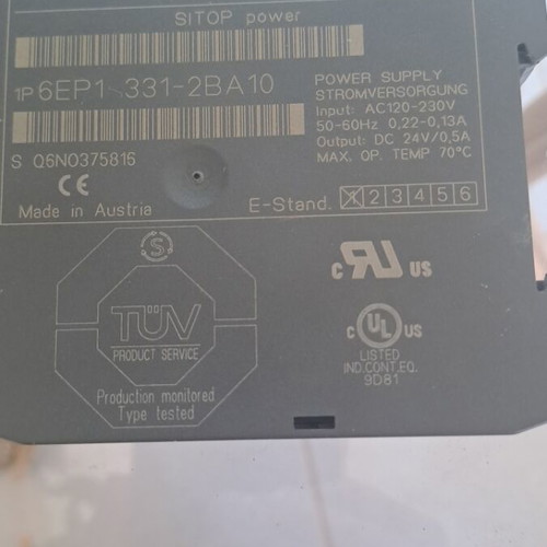 Siemens SITOP power supply 240V to 24V DC