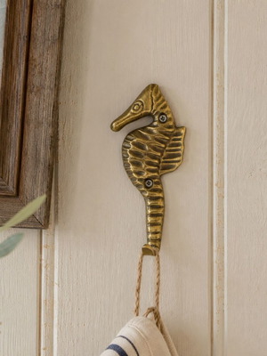 French Seahorse Hook bronze, 60s-70s, like new