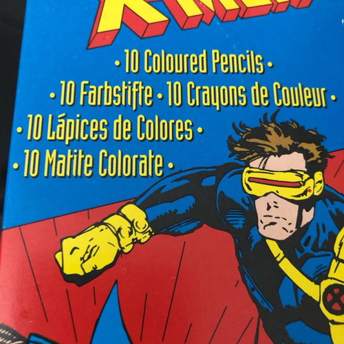 X-Men Jim Lee Art school set 10 coloured pencils and pen new Marvel Comics