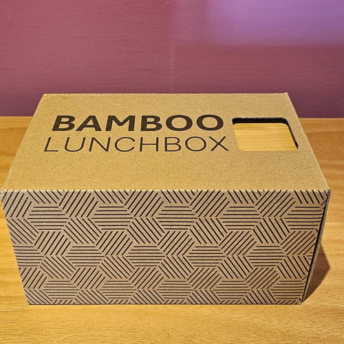 Bamboo lunchbox TerraNova new with two levels and bamboo lid