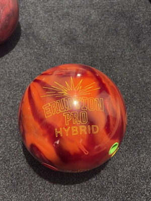 Bowling ball Eruption Pro Hybrid like new with holes