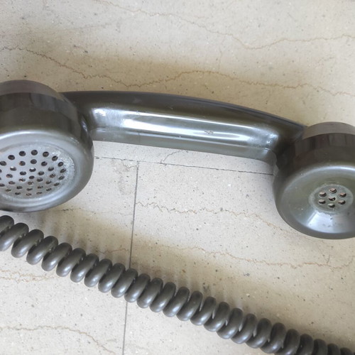 Telephone from the 1980s used, green wired
