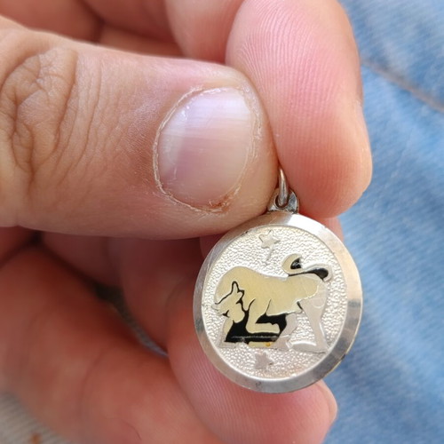 925 Silver Taurus Zodiac Pendant