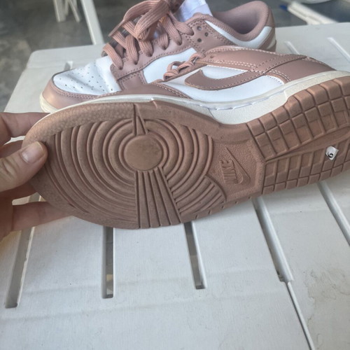 Nike Dunk Low White and Dusty Pink sneakers like new, size 35.5