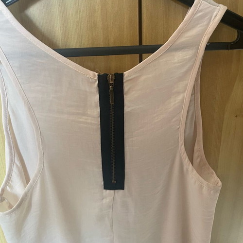 Stradivarius satin blouse beige size S like new with back zipper