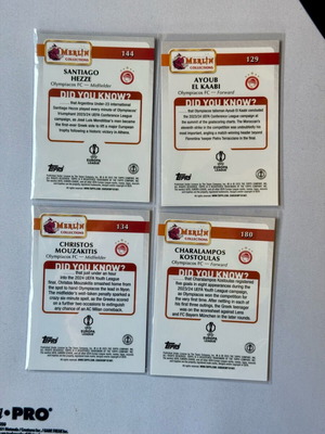 Topps Merlin Olympiacos κάρτες Kostoulas, Mouzakitis, El Kaabi, Hezze καινούργιες