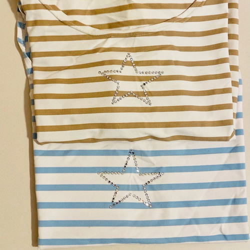 Striped blouse set Marks & Spencer like new, white and turquoise