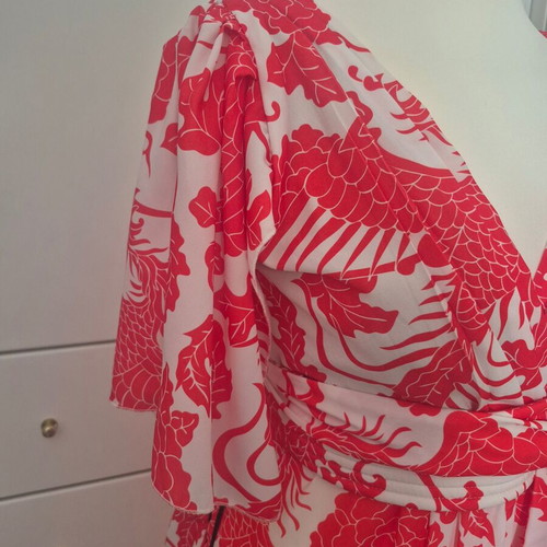 Karavan Japanese Dress like new, white and red, size S