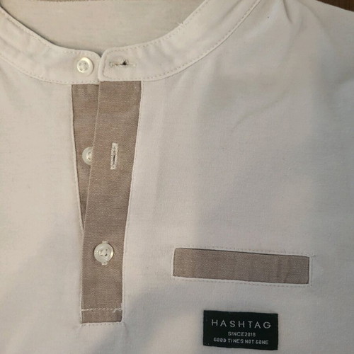 Hashtag boys' set size 6 like new, white and light brown