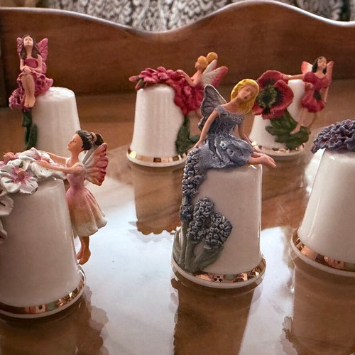Porcelain fairy thimbles collection, Greek Collectors Circle
