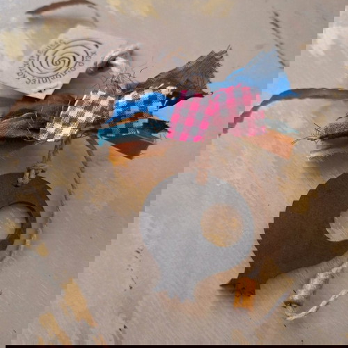 Διακοσμητικό τοίχου χειροποίητο μεταλλικό ρόδι 9 cm σε κουτάκι