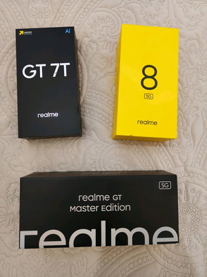 Кутии Realme GT7T, Realme 8 и Realme GT Master Edition като нови