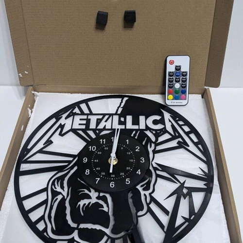 Metallica wall clock with led lighting and analog display new
