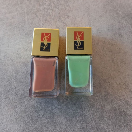 Yves Saint Laurent Vintage Manucure Couture Nail Polish No 5 & No 7 like new