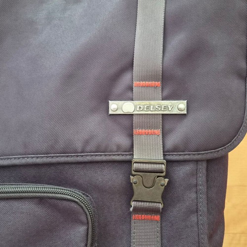 Delsey messenger bag used, gray, laptop compatible