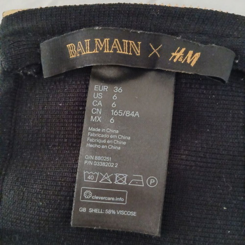 Balmain x hnm bustier used, black, size S