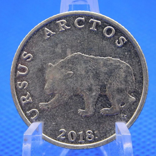 Croatia 5 Kuna 2018 coin with Ursus Arctos bear