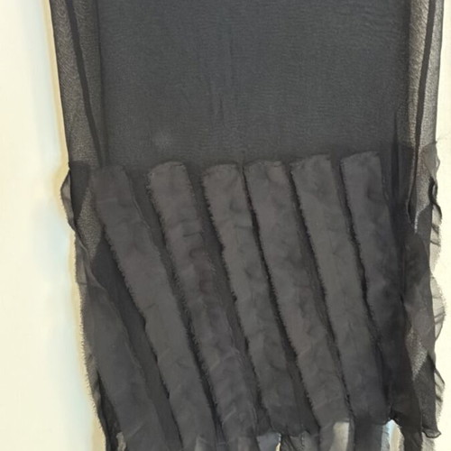 Celestino black pareo skirt for swimwear used, one size fits large