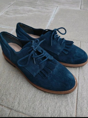 Clarks blue moccasins like new, size 38