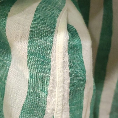 Xacus linen shirt like new, white and green, size M