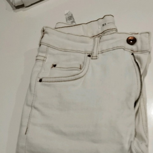 Pack of two white elastic Zara pants like new for 8-9 years old