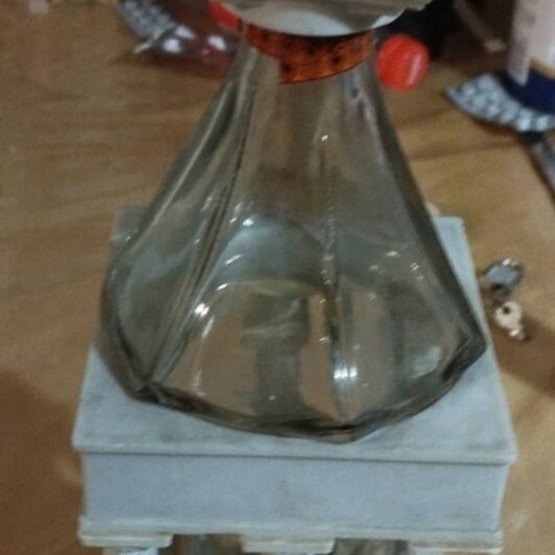 Collectible large liqueur bottle Caryatids Erechtheion used