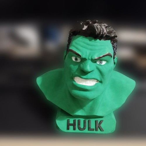 Hulk bust like new 3D printed and painted