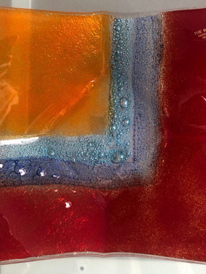 Blown glass bowl like new, handmade The Roots