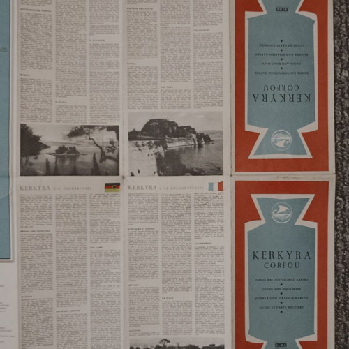 Corfu road and tourist map used, 1971 edition